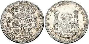 CARLOS III (1759-1788). 8 Reales. (Ar. 26,98g/39mm). 1766. México MF. (Cal-2019 - Picture 1 of 1