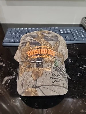 Boné de beisebol Twisted Tea Strapback chapéu verde árvore real camuflagem cerveja chá gelado duro - Imagem 1 de 3