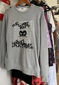 Comme De Garcons Play Fantasy And Miracle grey sweatshirt XL - Picture 1 of 4