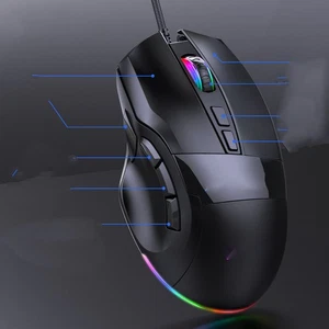 Gaming Mouse 12000 DPI Programmable Buttons RGB Backlit Wired Gaming Mouse For C - Picture 1 of 13