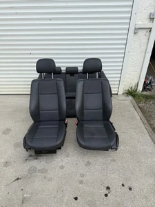 E46 Teilledersitze Leder M Paket Schwarze Leder Sitze Sehr Guter Zustand BMW 3er - Bild 1 von 3