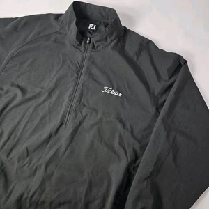 Chaqueta Pullover Titleist FootJoy Para Hombres XL Negra Manga Larga Golf Lluvia Cortavientos - Imagen 1 de 14