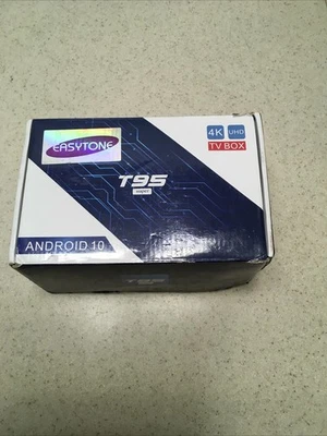 EASYTONE Android TV Box 10.0, 2GB RAM 16GB ROM Quad-Core Black NIB! - Image 1 of 4