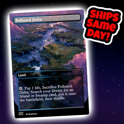 Polluted Delta - Custom Art Magic: The Gathering Playtest Card - Commander EDH - Image 1 of 4