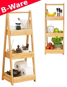 B-Ware 100% Bambus Badregal mit 3 Körben - 30x26x78 Küche Bad WC - Holz - Bild 1 von 9