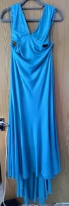 BNWT New Karen Millen bright Blue Evening Prom Ballgown Dress Size Small 8 Maxi - Picture 1 of 11