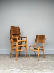 40 Available - Vintage Restored Tecta Plywood Stacking Chairs - Cafe Bar - Picture 1 of 13