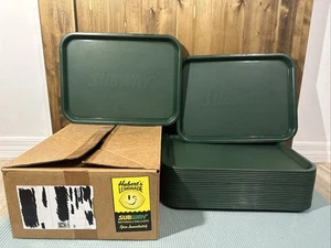 Subway Green Lunch Tray Carlisle NCT 1216 Restaurant Cafeteria Fast Food 16”X 12 - Picture 1 of 11