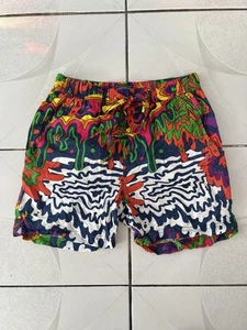 Vintage nostalgische flippige Boardshorts Größe 26 psychedelisch Small - Bild 1 von 7