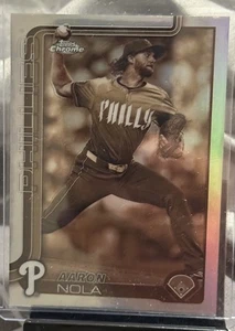 Aaron Nola 2025 Topps Chrome Sepia Refractor Phillies #286 - Bild 1 von 2