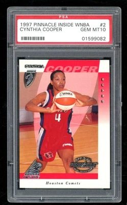 1997 Pinnacle Inside WNBA Cynthia Cooper #2 Rookie PSA 10 Comets ES9072 - Image 1 of 2