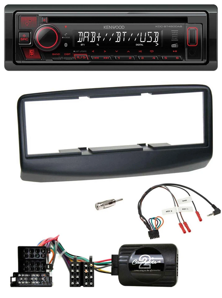 Kenwood Lenkrad CD USB Bluetooth DAB Autoradio für Fiat Multipla 2006-2010 - Bild 1 von 4