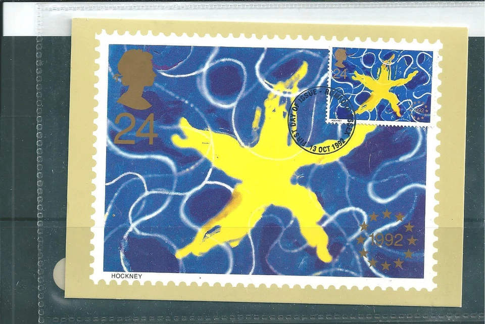 wbc. - GB - PHQ CARDS - 1992 - SINGLE EUROPEAN MARKET - FRONT - FDI/SHS - SINGLE - Image 1 of 1