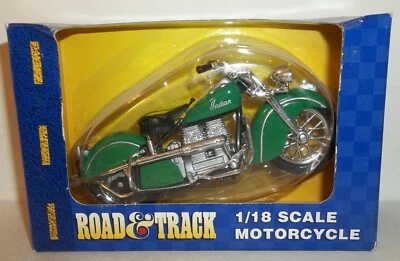 2003 MAISTO ROAD & TRACK 1:18 SCALE GREEN INDIAN FOUR - Image 1 of 4