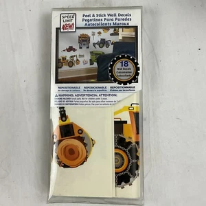 Neu Geschwindigkeitsbegrenzung abziehen & kleben Wandtattoo Baufahrzeuge York Co. A - Bild 1 von 2