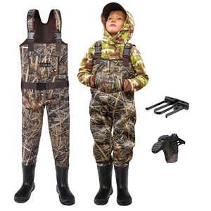 HISEA Kids Waders Neoprene Insulated Toddler Children Mud Hunting Fishing Waders - Picture 1 of 40