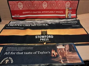 CERVEZA BAR PUB TOP RUNNERS/PAQUETE DE ESTERAS/LOTE DE TRABAJO X 4 GUINNESS ETC MAN CAVE - Imagen 1 de 5