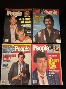 4 People Magazines Actors Covers ~ 1970-80 Mark Harmon Chamberlain Brosnan Leno - Picture 1 of 1