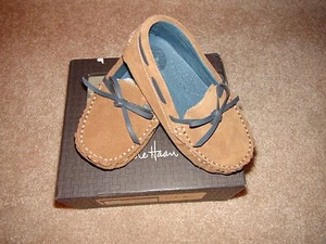 Cole Haan Mini Moc Kids Slippers Brown Suede Size 6  - Picture 1 of 1