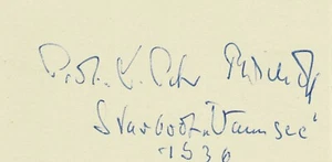 original Autogramm † Peter Bischoff Olympiasieg 1936 Segeln Deutsches Reich - Bild 1 von 2