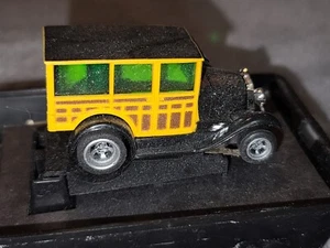 AFX Aurora HO Vintage A Model Wood Panel Truck Slot Car New On Base - Picture 1 of 6