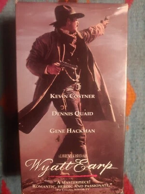 Wyatt Earp (VHS, vtg, 1994, 2 Tapes) Kevin Costner, Dennis Quaid, Gene Hackman - Image 1 of 2