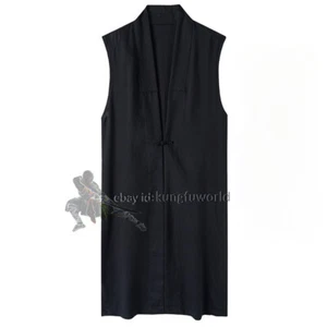Gilet lungo per uniforme tai chi shaolin monaco tuta arti marziali abiti kung fu - Foto 1 di 6