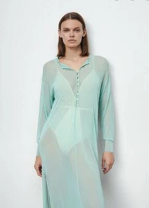 Zara Mint Green Limited Edition Semi Sheer Knit Tunic Size XS-S - Picture 1 of 9
