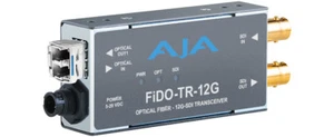 AJA FiDO-TR-12G Ricetrasmettitore in fibra LC monomodale 1 canale 12G-SDI/LC - Foto 1 di 1