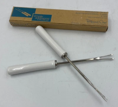 Pampered Chef Accessory Forks – Set of 2 #1970 – New in the Box–Simple Additions - Image 1 of 3