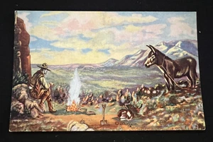 VTG POSTCARD "PRECIOUS GOLD" OIL PAINTING L.H. "DUDE" LARSEN UNCIRCULATED 1940'S - Picture 1 of 11