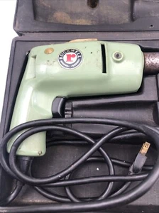 Vintage Heavy Duty Made in USA Rockwell Model 73-3/8 inch Drill Green With Case - Picture 1 of 7