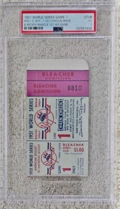 1951 World Series Game 1 Ticket Giants Yankees Mantle Mays WS Debut PSA VG 3 - Picture 1 of 2