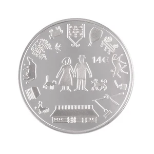 ESTONIA - MONEDA DE COLECCIONISTA DE PLATA DE 14€ 2023 la pareja de agricultores estonios - Imagen 1 de 3