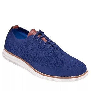 Cole Haan C27960 Navy/Ivory Mens Original Grand Stitchlite Wingtip Oxford Shoes - Picture 1 of 6