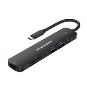 Simplecom CHT570 USB-C SuperSpeed 7-in-1 Multiport Hub Adapter HDMI 2.0 Docking - Picture 1 of 4