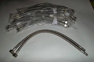 1 x Par de Mangueras Trenzadas Flexibles MONDELLA para Grifería de Cocina B/Rm, Mezclador 350mm - Imagen 1 de 5