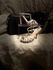 Kate Spade Pinkish Gold Snake Stilleto Hills Gr. 5 1/2 B - Bild 1 von 8