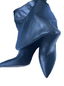 JESSICA SIMPSON WOMEN'S BLACK LEATHER SIDE HIGH BOOTS SIZE 8.5 - Picture 1 of 3