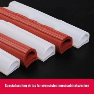 Silicone Rubber E-Type Tubes Flexible High Temperature Resistance Sealing Strips - Picture 1 of 11