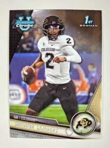 Bowman University 2023 cromo Shedeur Sanders primera base tarjeta Colorado Buffaloes - Imagen 1 de 1