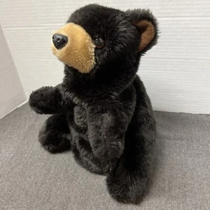 Furry Huggem’s Black Bear Plush Full Body Hand Puppet 1980 Vintage Toy PE - Picture 1 of 8