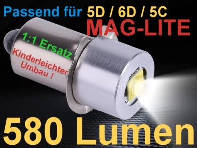 MAGLITE CREE LED Upgrade (580LM) Für 5 - 6 Batterien (C+D) - Kostenloser Versand - Bild 1 von 4