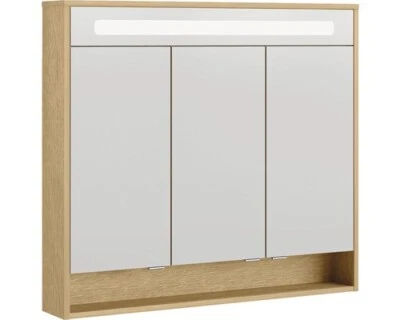 Spiegelschrank FACKELMANN Natura 93,5 x 15,5 x 84 cm ast-eiche 3-türig LED IP 20 - Bild 1 von 4