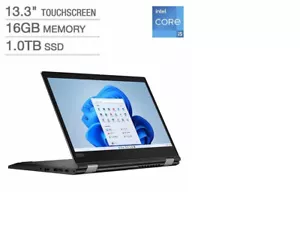 Lenovo ThinkPad L13 Yoga Gen2 13.3" Touchscreen Laptop i5-1145G7 16GB 1TB SSD - Picture 1 of 5