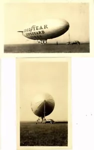 THREE VINTAGE PHOTOS OF BLIMPS, INCLUDING TWO OF THE GOODYEAR BLIMP "PURITAN" - Picture 1 of 2