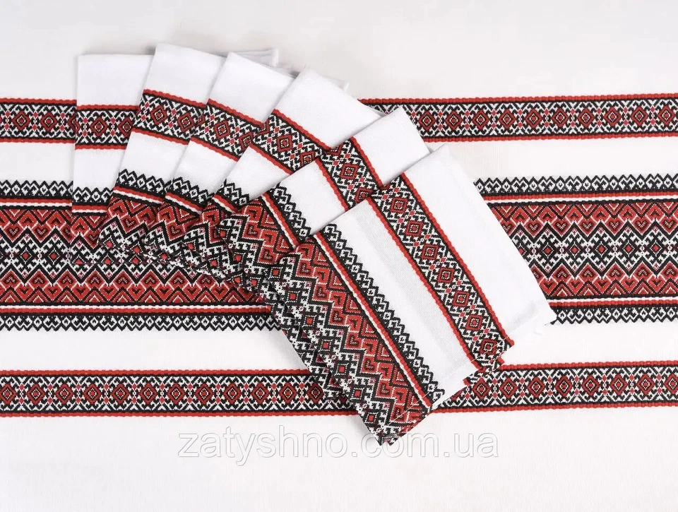 A tablecloth for a gift abroad in Ukrainian style Handmade, traditions, ethnicit - Image 1 of 2