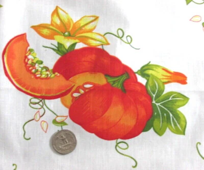 PUMPKIN POLY-COTTON 60" SEW CRAFT FABRIC NEW - Image 1 of 4