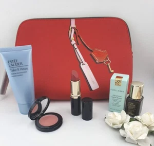 Estee lauder Kosmetik Geschenk Set Lippenstift 420 /Lip Balm/Serum/Rein/Tasche - Bild 1 von 5