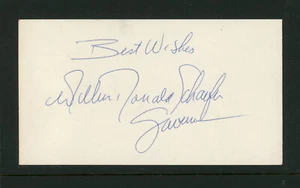 Gov. Maryland William Donald Schaefer Signed Autograph Card "Best Wishes" - Picture 1 of 2